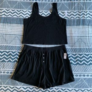 NWT 2x Rib-Knit Lounge Tank Top and Shorts from Old Navy
